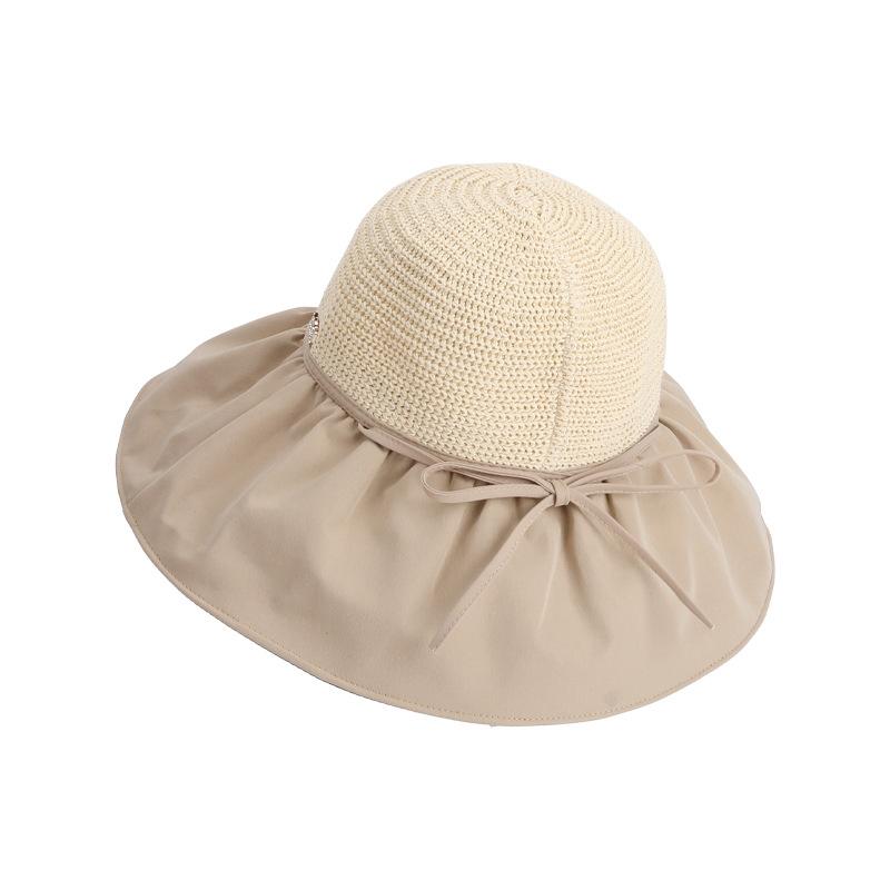Summer vinyl big brim sun hat outdoor travel face cover sun protection hat children fashion versatile face small bucket hat