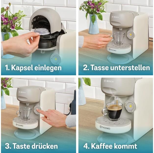 Capsule Coffee Machine Bosch TAS167P Tassimo Finesse