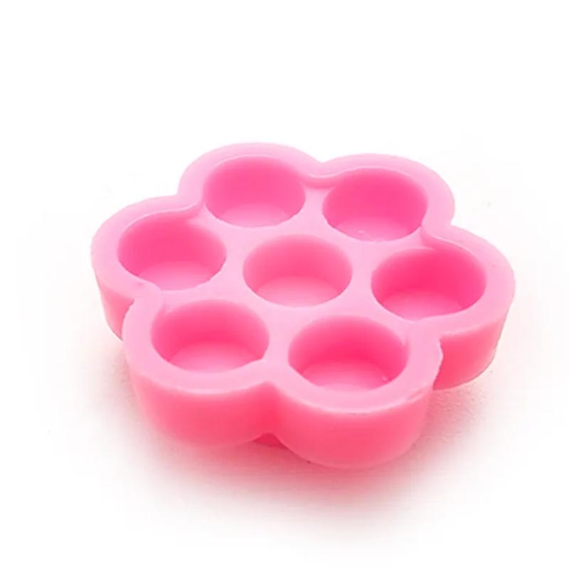 100/200/500pcs Eyelash Extension Pink Flower Glue Delay Cup Tattoo Adhesive Pigment Holders Grafting Eye Lashes Holding Trays