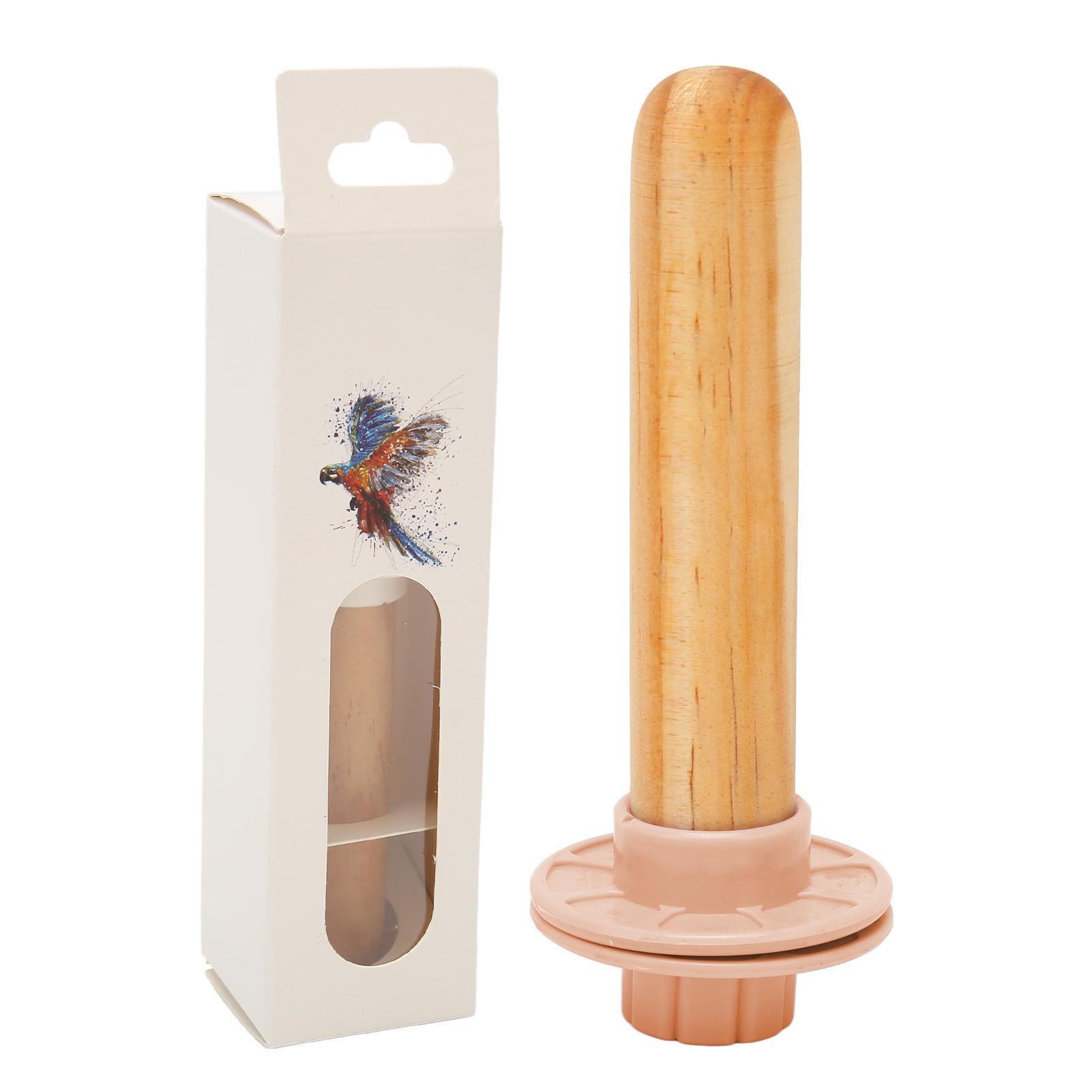 

Wood Bird Perch Paw Grinding Decorative Parrot Stand Toy for Bird Parrot Budgies Parakeet Cockatiels Small Pink розовый