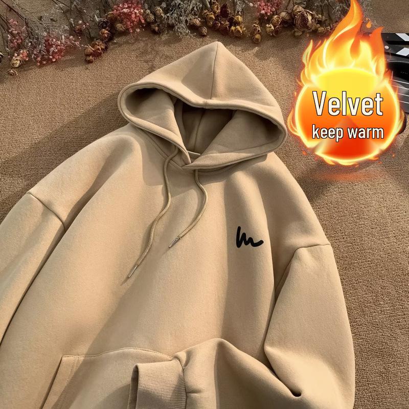 Men's Heavyweight Loose Fit Hoodie - Autumn/Winter 2024 American Style Sweatshirt Jacket, 250g