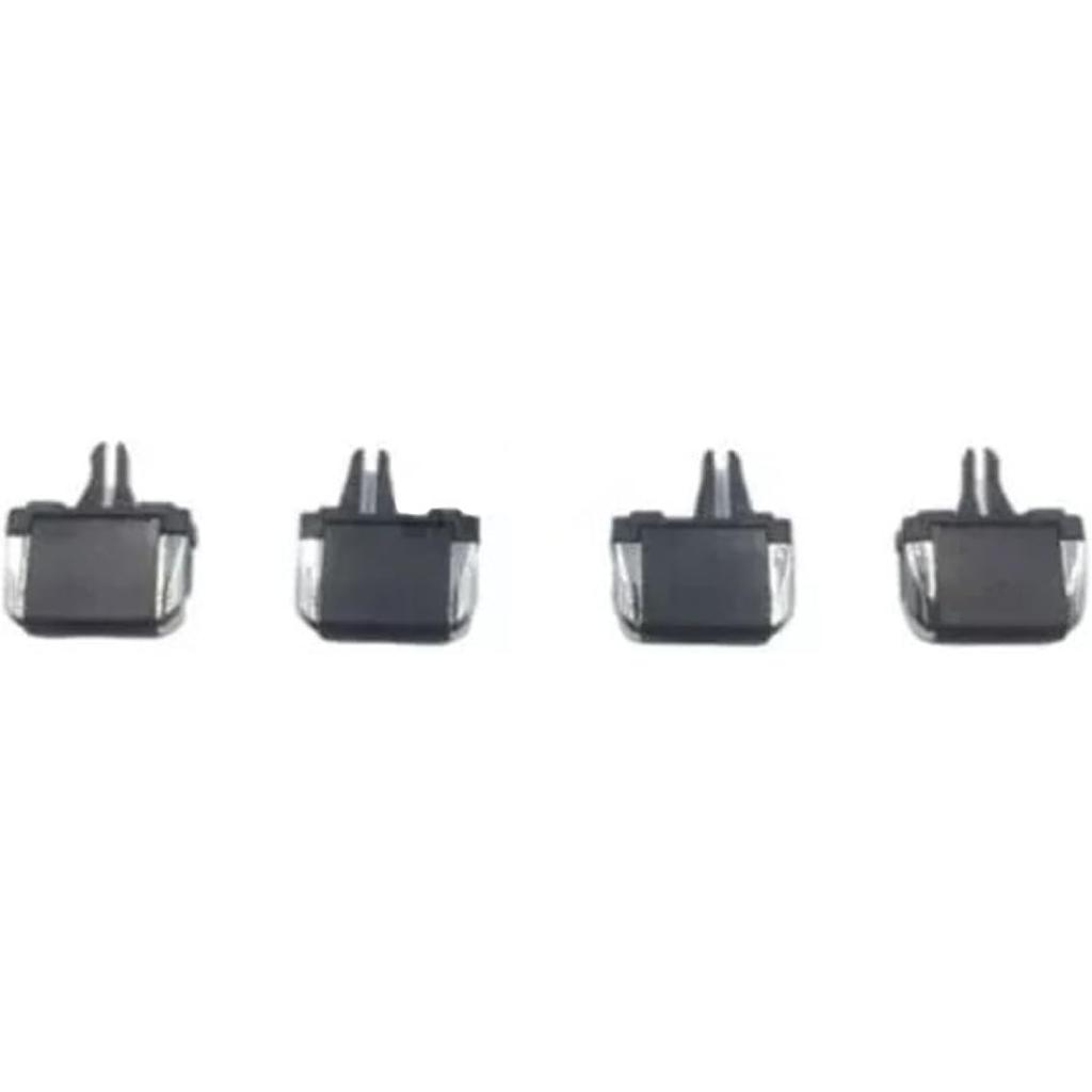 4PCS Brown Front A/C Air Vent Outlet Tab Clip for Toyota Prado LC120 2003 2004 2005 2006 2007 2008 2009 (Black)
