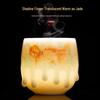 Chaxun Dehua Mutton-fat Jade Porcelain Koi Tea Cup