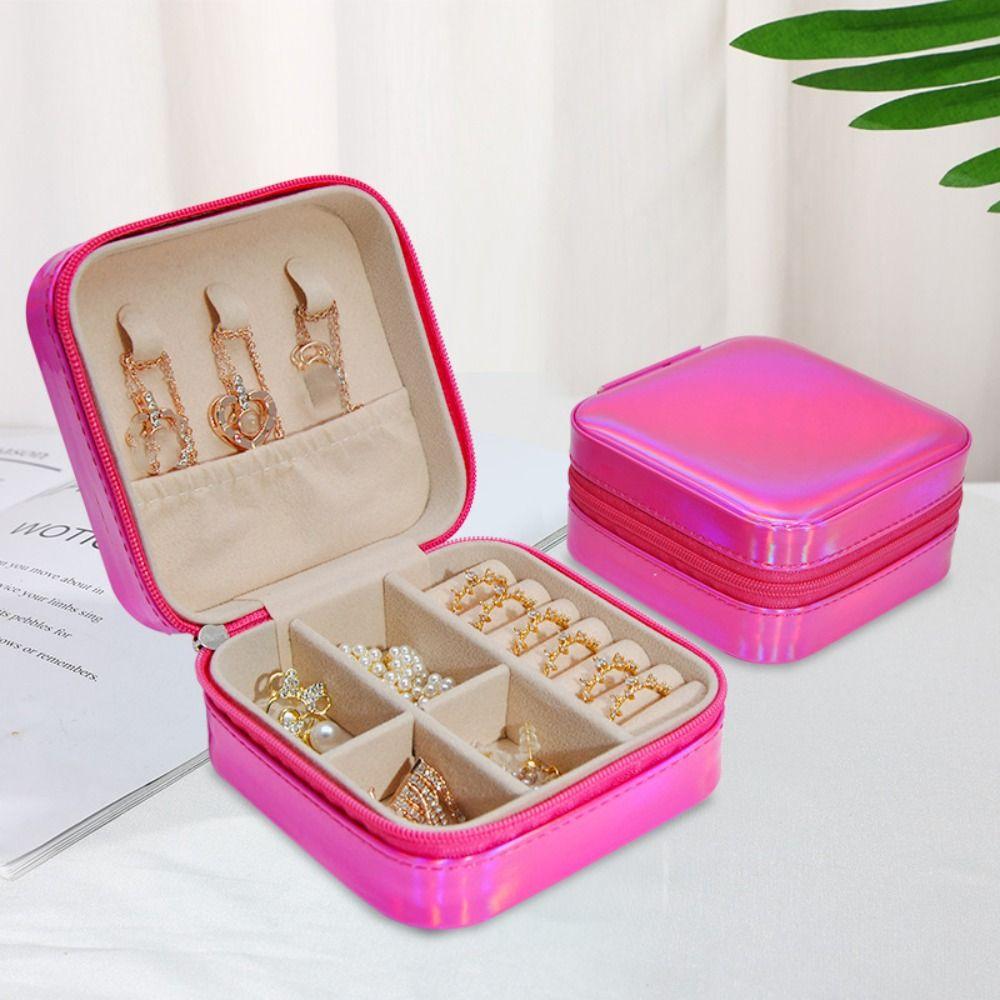 Large Capacity Jewelry Packing Bag PU Leather Mini Jewelry Display Box Outdoors