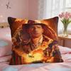 Movie IIndiana JJones Cushion Cover Square Short Plush Pillow Case Living Room Sofa Home Decor Funda X
