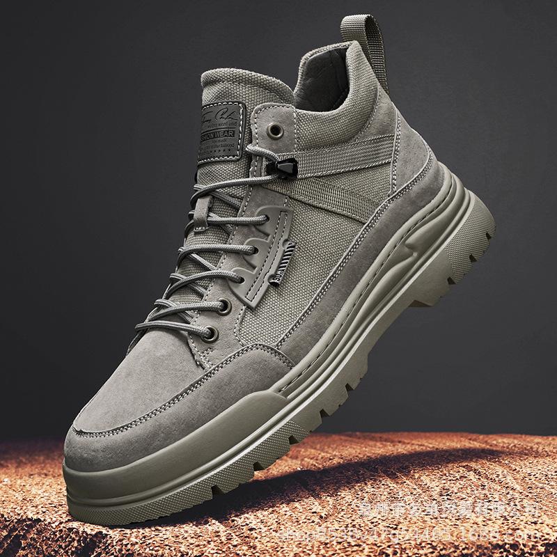 Winter velvet warm Martin boots new autumn outdoor hiking casual short boots thick-soled retro boots