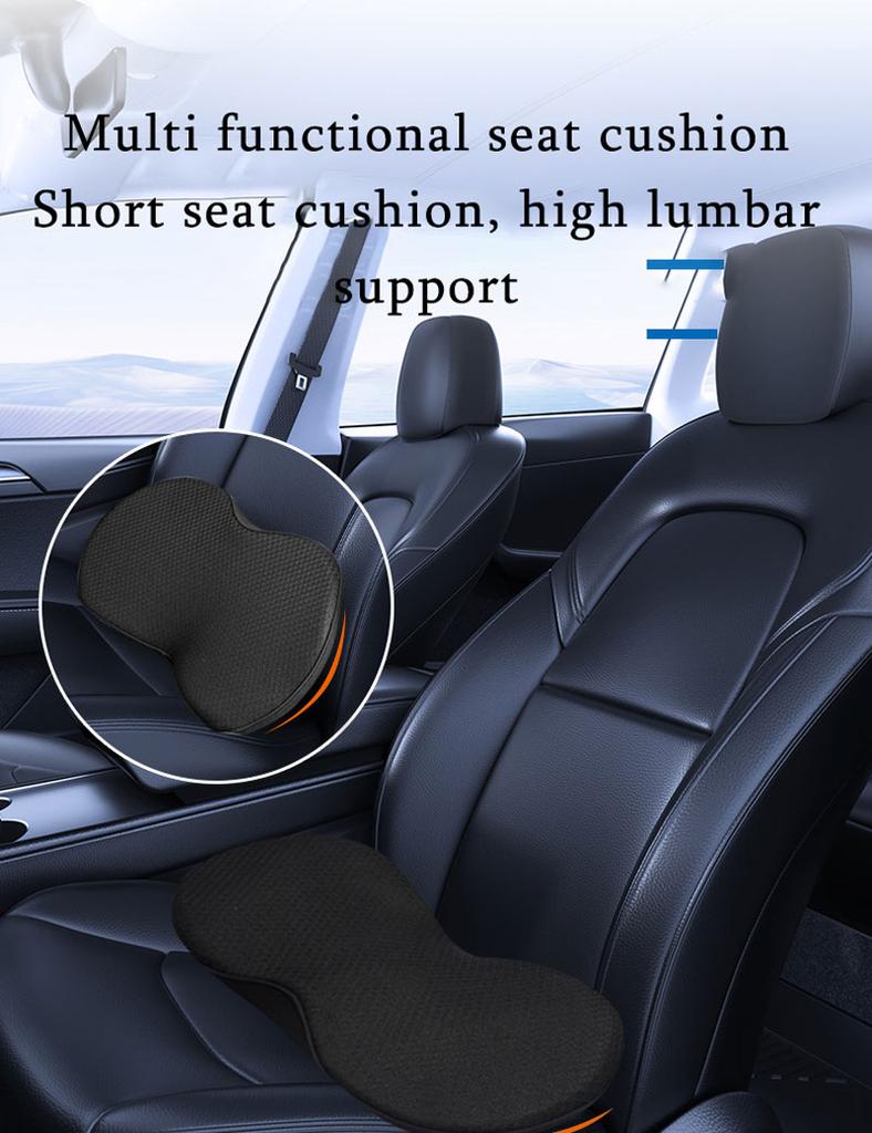 2 In 1 Multifunctional Car Seat Cushion Universal Memory Lumbar Pillow Support Driver Breathable Increased Height Buttocks Pad