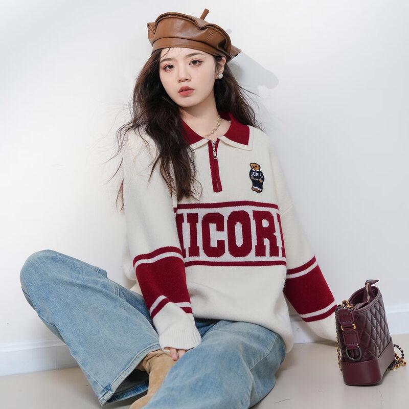 

IMAGINEX Women s Long Sleeve Turn-Down Collar Sweater One Size