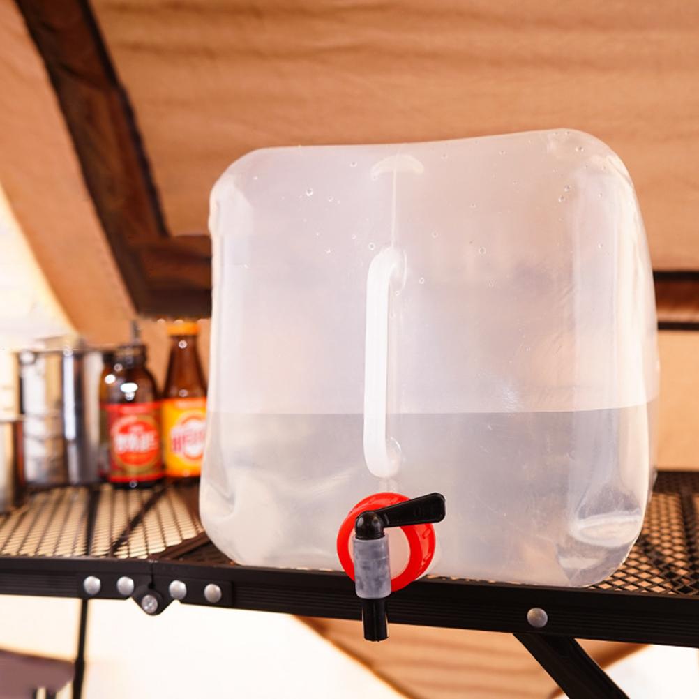 15 Litres Collapsible Water Container with Spigot Camping Water Storage Carrier Jug Foldable Portable Water Canteen for