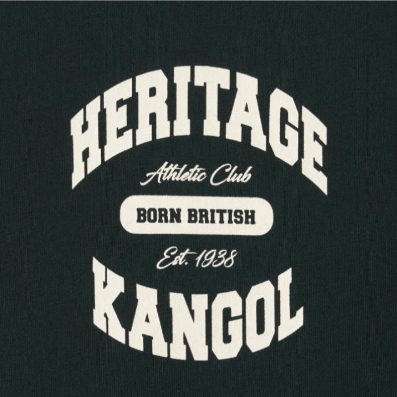 Kangol Varsity Letter Logo Semi Oversized Hoodie Dark Green 5161