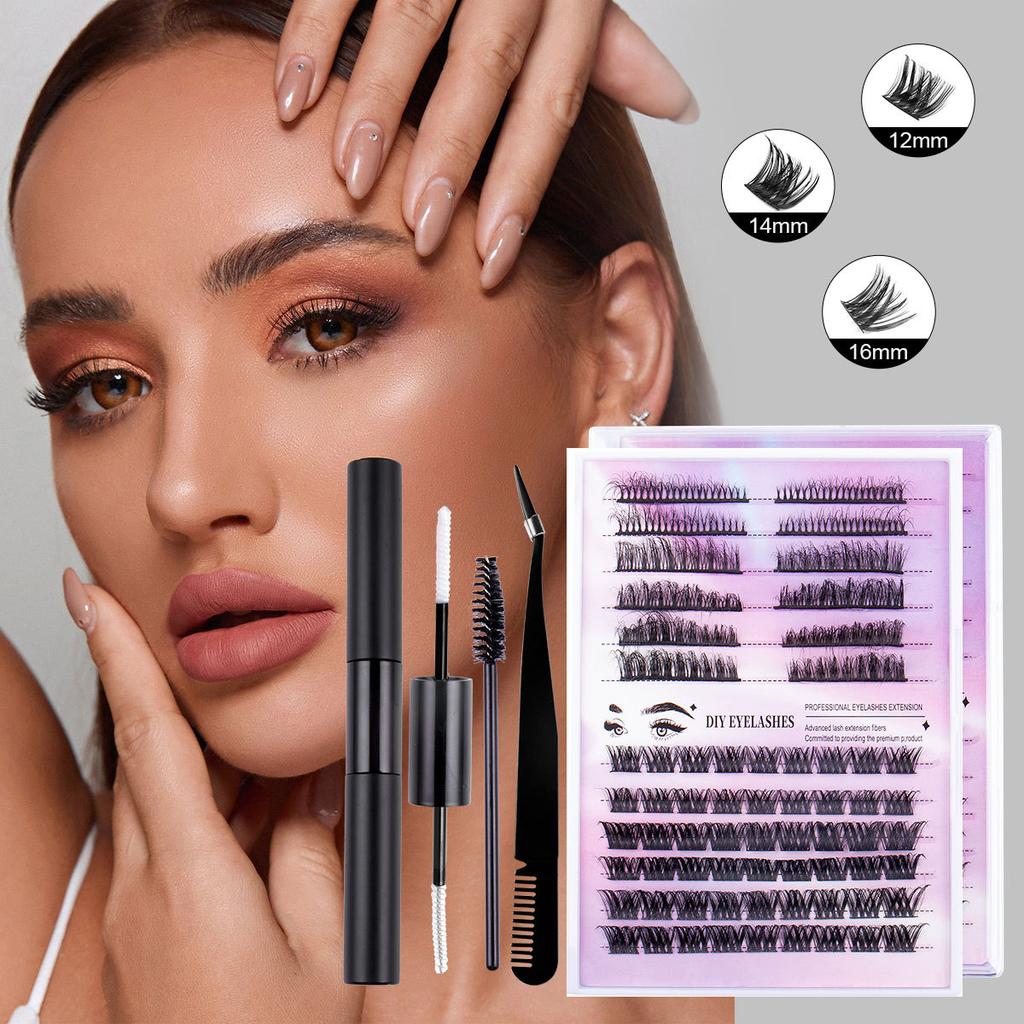 Diy Segmented Single-Cluster False Eyelashes Grafted Eyelashes Large-Capacity Combination Set