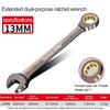 New 1Pcs Hardware Hand Tool Ratchet Wrench With Multiple Size Double-ended Open-end Two-way Quick Wrench 6-32mm Dual-purpose