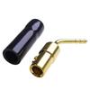 Cleqee 24K Gold Plated Set of 8 Terminals 2mm Banana Plug 8 Pieces Solderless Terminals 2mm Pin Type Audio Banana Plug Speaker Cable Terminal Blug