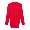 Women's Fashion Casual Color Long Sleeve Round Neck Cross Hem T-Shirt Top