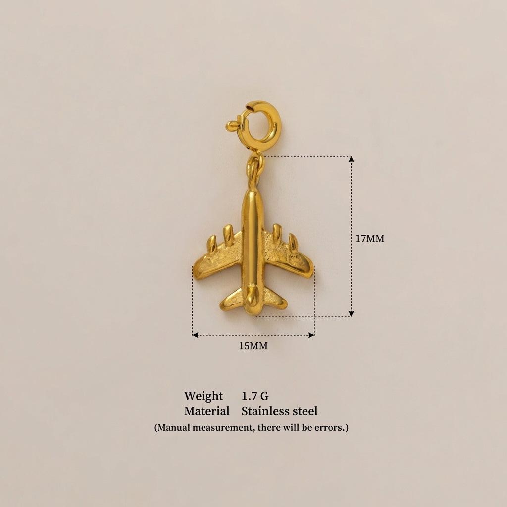 Pendentif Transfrontalier en Acier Inoxydable Or 18K: Série Personnalisée DIY pour Femmes