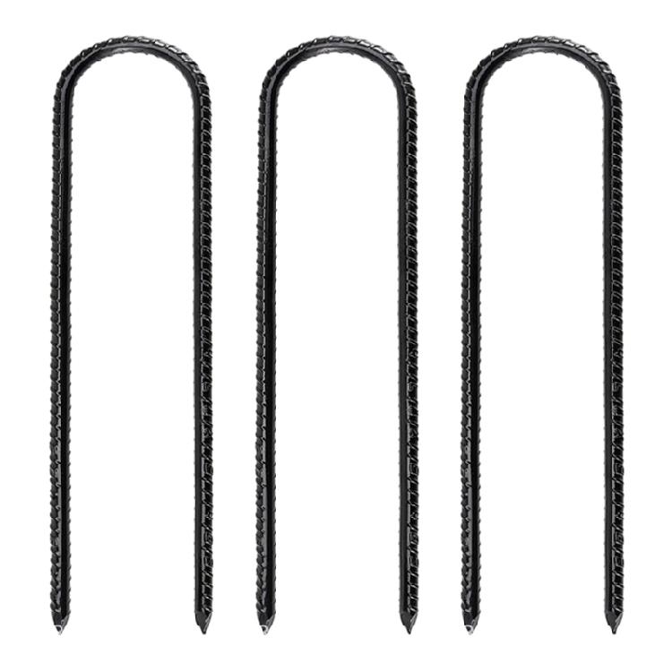

3Pcs L/Ushape Trampolines Rebars Stakes Tent Nails Garden Stake Camping Tent Peg