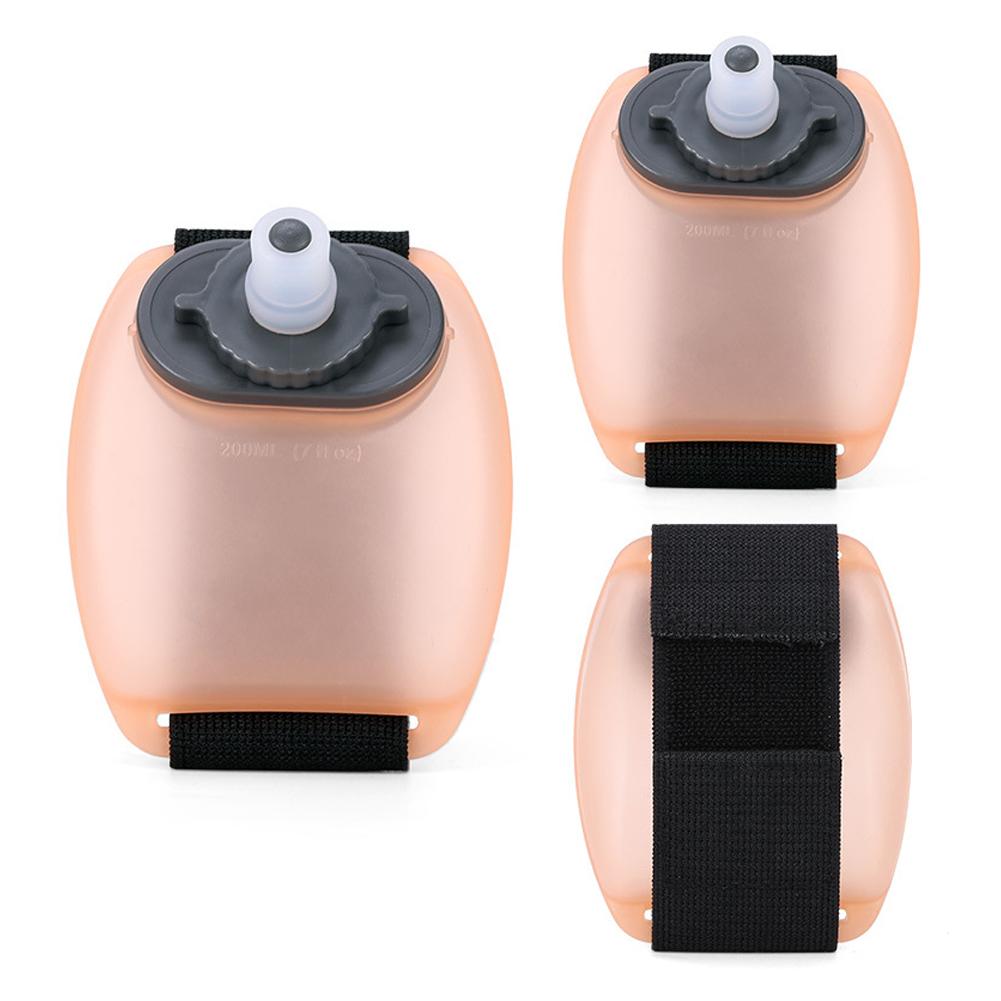 Wrist Water Bottle 7oz/200ml Wearable HandsFree Silicone Water Bottle BPA-Free for Outdoor Sports