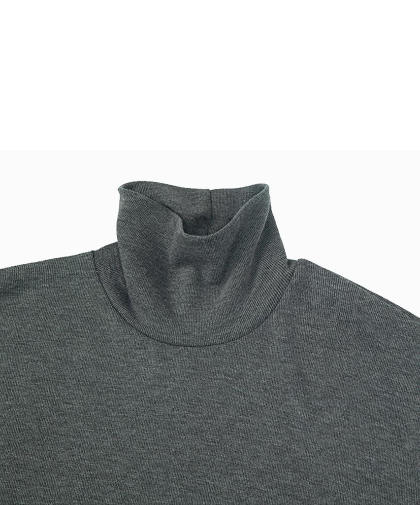 ENDOOR Turtleneck Long Sleeve T-Shirt (Charcoal)