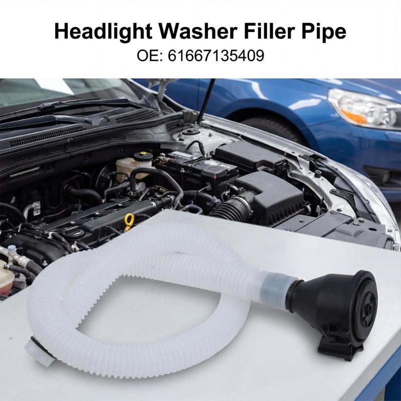 61667135409 Washer Fluid Reservoir Windshield Tank Tube Filler Pipe For E81 E82 E84 E87 E88 E90 E91 E92