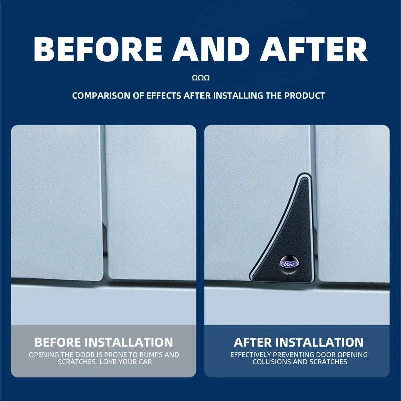 Car Door Corner Protective Cover Silicone Protector Door Corner Anti-collision For Ford ST FOCUS 2 3 Mondeo Fiesta Kuga MK2 MK3