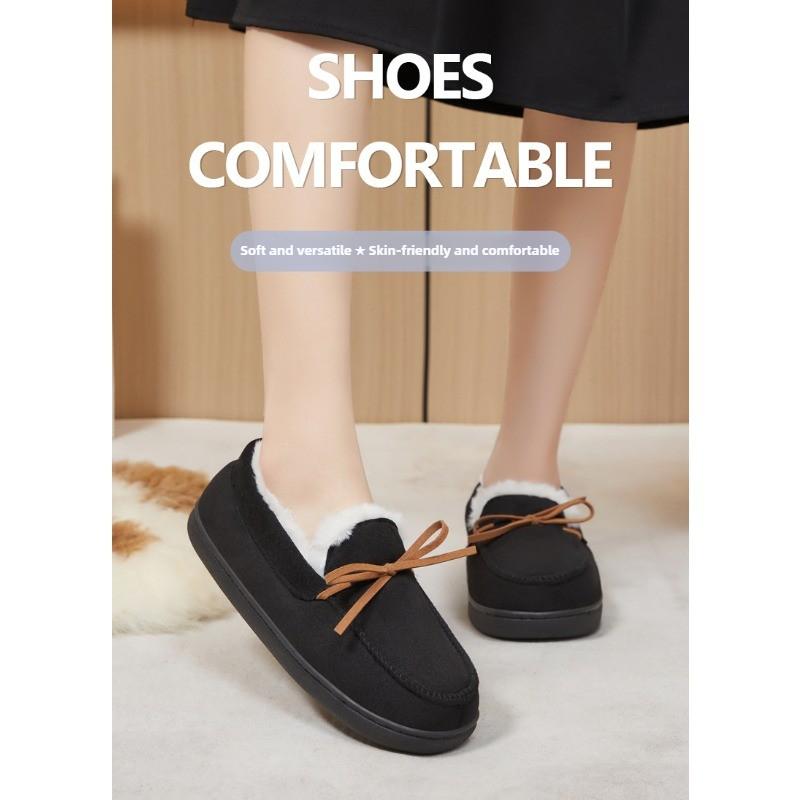 Fashion Women's Winter New with Plush and Thick Cotton Warm Bean Shoes Fashionable and Versatile for Home Wear Snow for Outdoor Wear