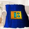Game Interesting Geometry Dash Lite Blanket Blanket for Couch Sofa Travel Home Hiking Picni Bed Beding Flannel Blanket gift