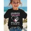 European Sizes Summer Short-Sleeve T-Shirt for Girls with The Print 'Grandpa & Granddaughter Best Friends for Life', a Casual And Versatile Top