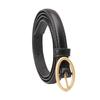 New Women's Fresh Thin Belt - Dopamine Oval Buckle, Fashionable & Versatile for Dresses