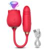 Rose Flower Vibrator: Telescopic Clitoral Stimulator & Suction/Blowing Sex Toy for Women