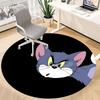 1PC Tom Cat Office Round Rug, Non-slip, Soft and Durable Office Rug for Interior Decoration, Perfect for Office Yy250915159