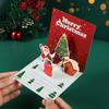 3D Xmas Greeting Cards Blessing Message Pop-up Christmas Postcard Paper Folding Christmas Card Christmas Celebration