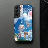 INS Cute Toro Inoue Cat Phone Case Glass For Samsung Galaxy S21 S26 S25 S22 S20 S24 S23 Ultra Fe Plus A16 A34 A54 A24 Coque