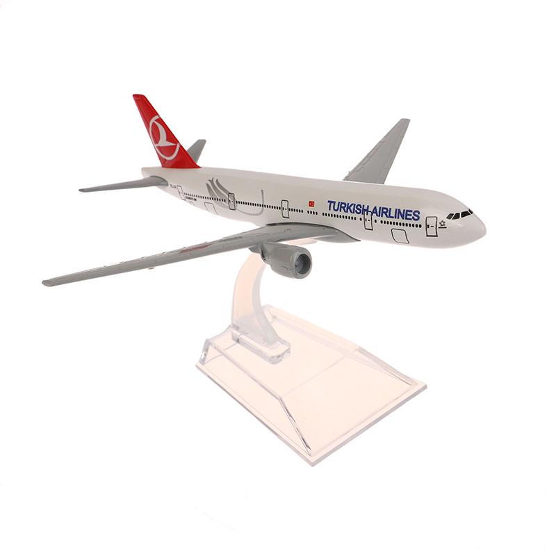16 cm Turkish Airlines Boeing 777 Legierungs-Flugzeugmodell Maßstab 1:400 Metall Flugzeug Replika Diecast Flugzeug Luftfahrt Sammlerstücke
