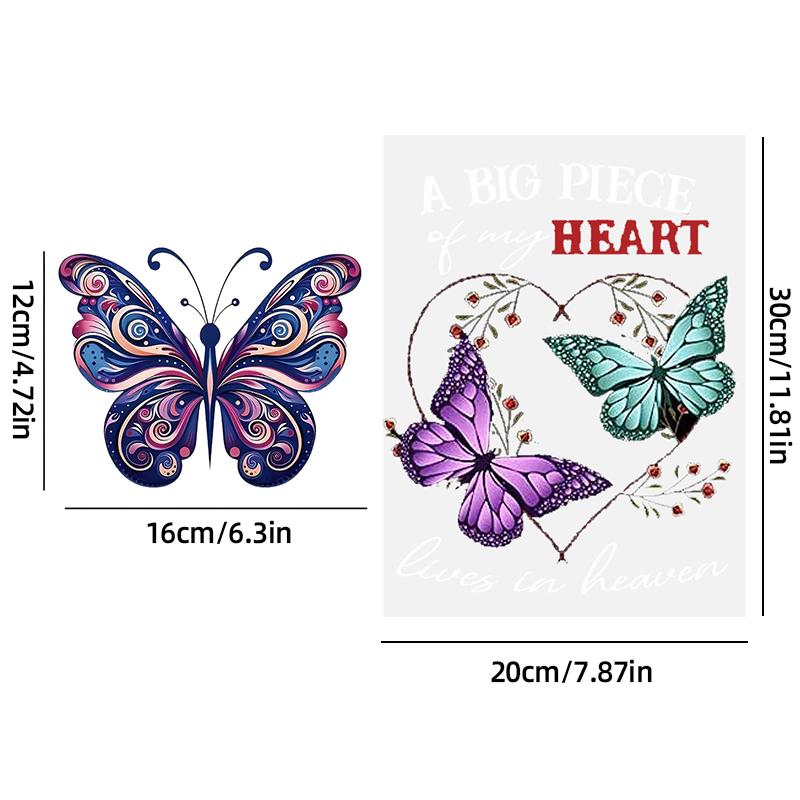 Creative Colorful Butterfly Pattern Car Sticker Car Scratch Masking Sticker Motorcycle Sticker PVC Waterproof Sticker