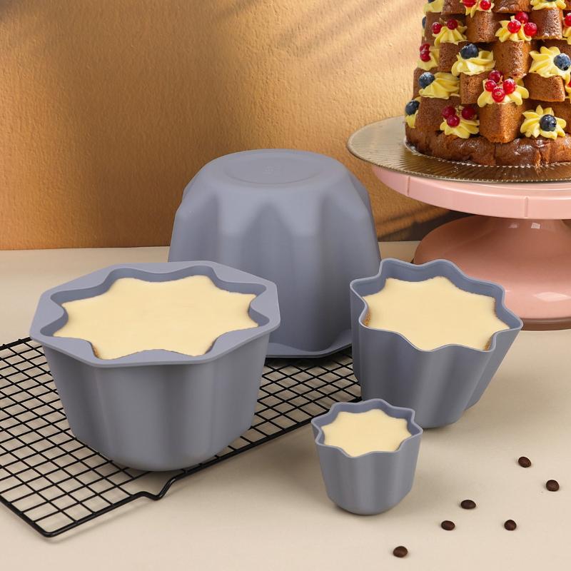 Stampo Ottagonale in Silicone per Alimenti Antiaderente Strumenti da Forno per Mousse, Budino, Pasticceria e Preparazione di Dolci