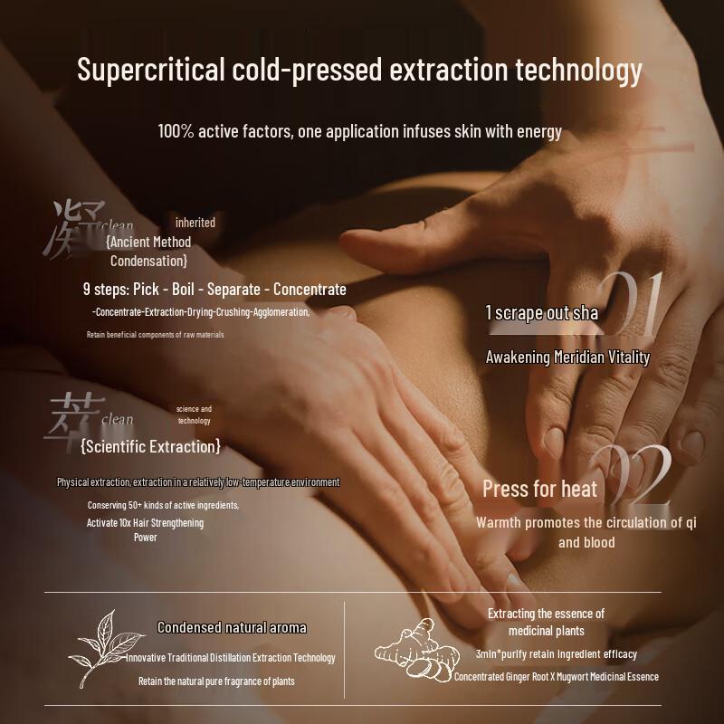 PÒZTL Ginger Artemisia Meridian Detox Massage Oil 500ml