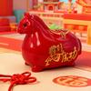 Gold Red Pig Coin Jar Zodiac Horse Coin Saving Box Cartoon Piggy Bank  Festive Occasions