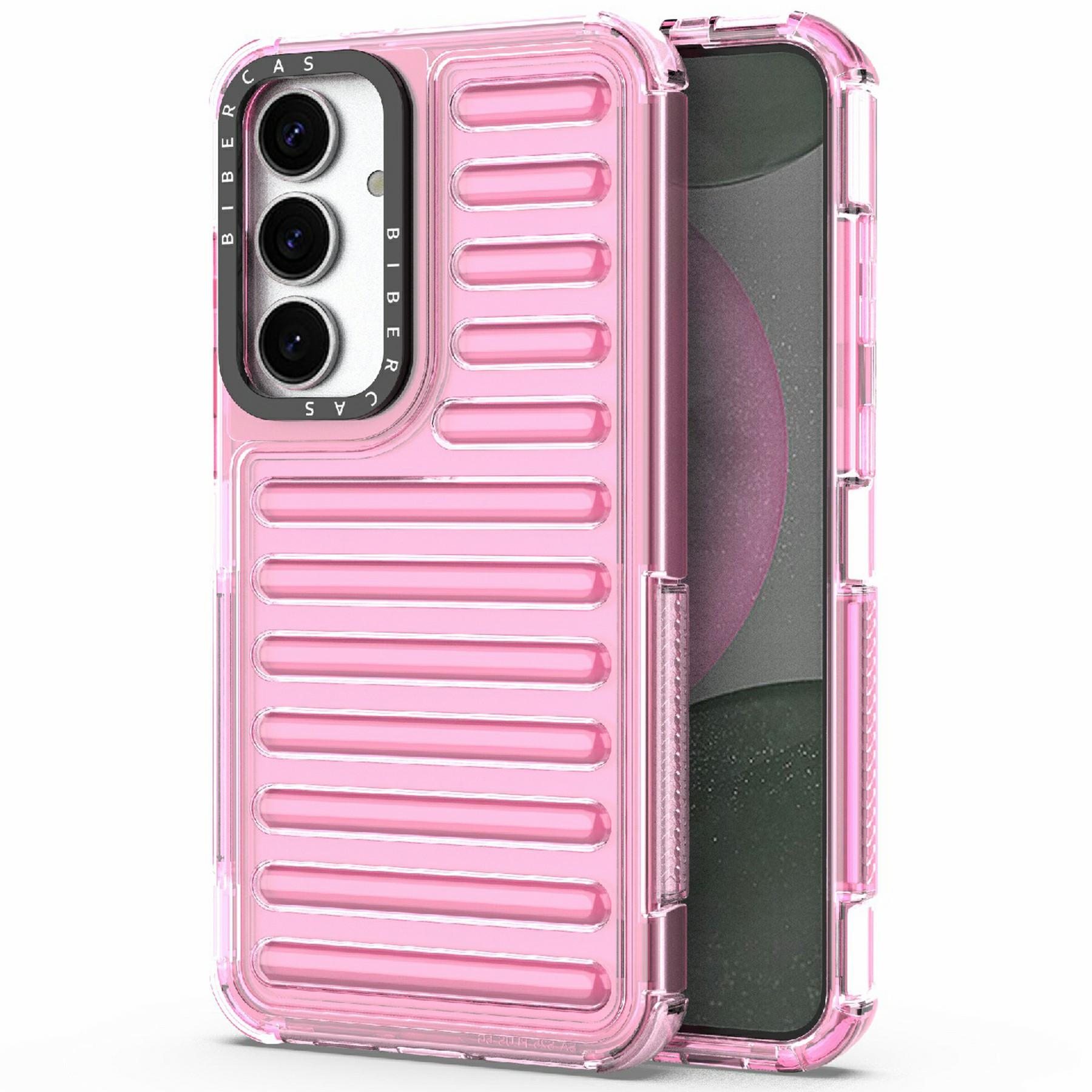 

For Samsung Galaxy S25+ Case Stripe Design Anti-Slip Detachable TPU+PC Phone Cover G