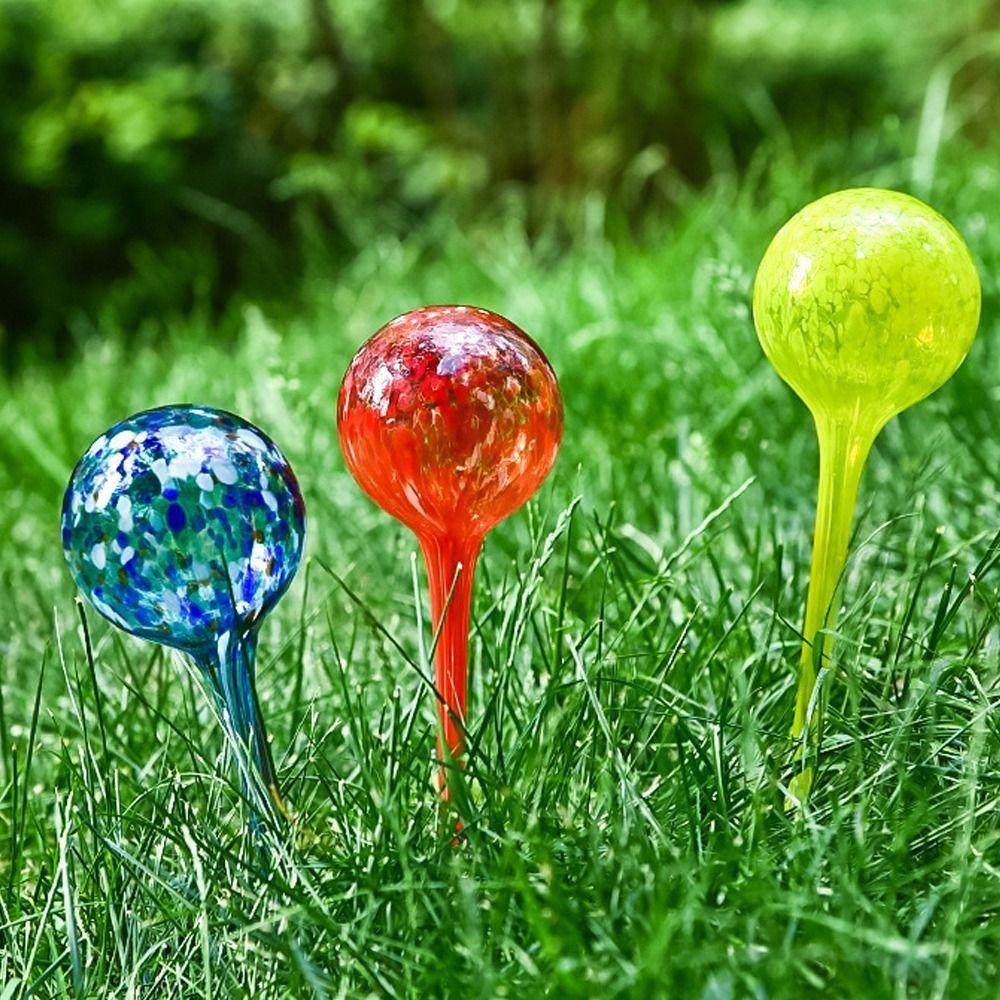Pallina Auto-Annaffiante per Piante in Vetro Forma a Bulbo Vetro Colorato Sistema di Irrigazione a Goccia Automatica Spina di Annaffiamento Automatico 100ml