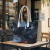 Gothic Dark Castle Printed Shoulder Tote Bag Stylish Casual Outdoor Carry Bag