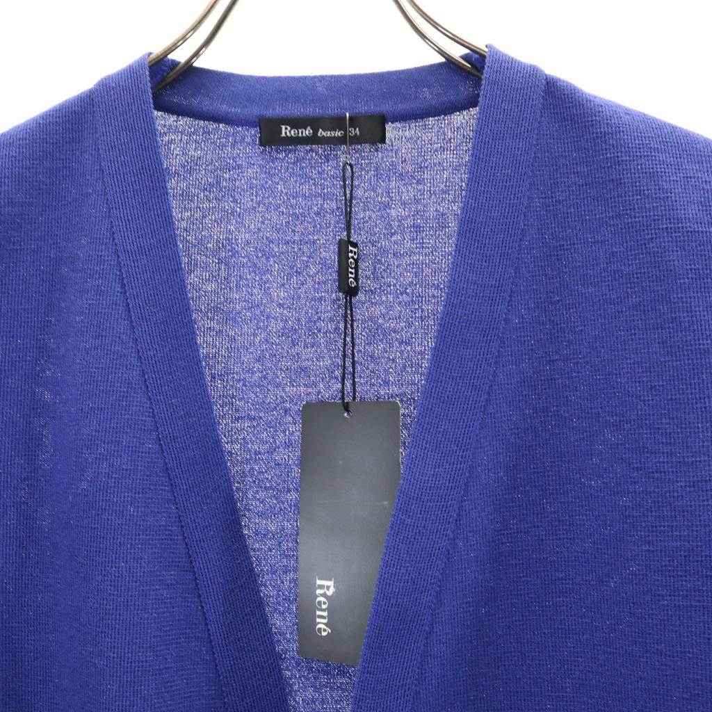 unused Rene basic made in Japan Long sleeve cardigan 34 blue Women Used