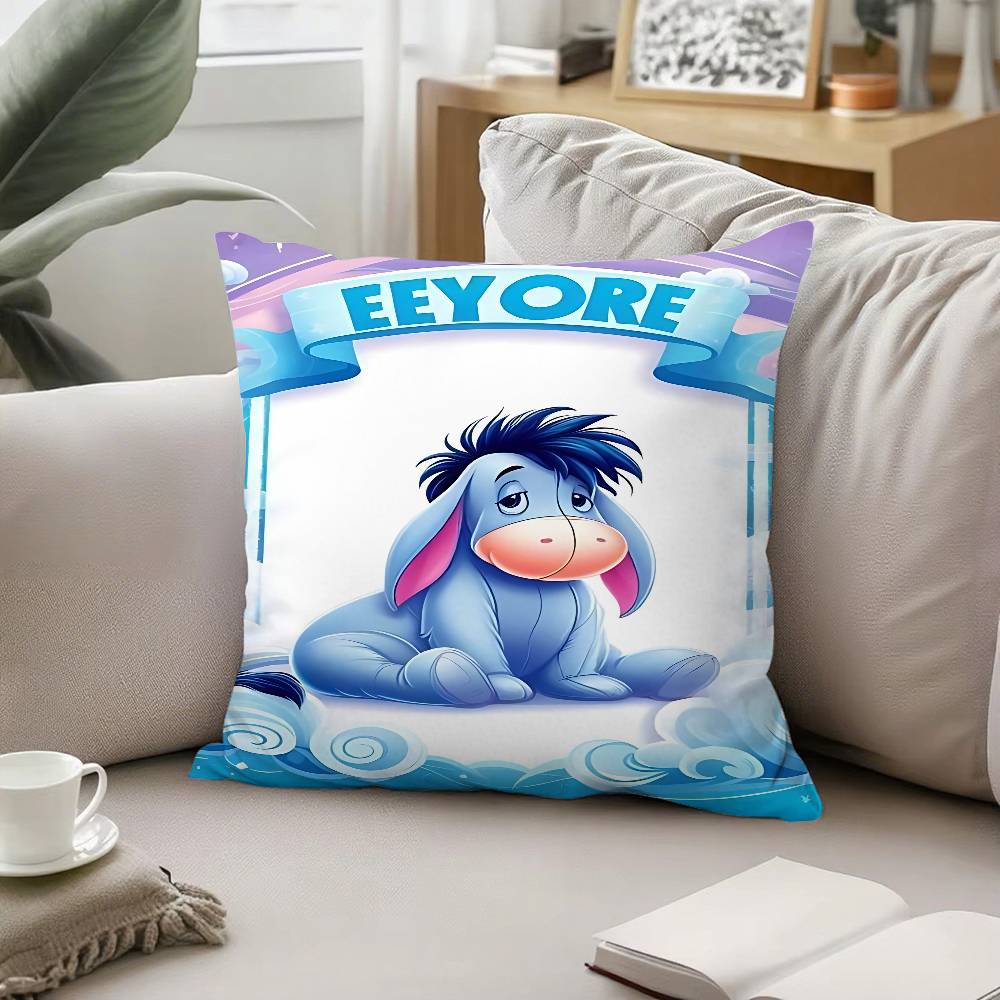 Cartoon E-Eeyore Pillow Case Pattern Printed Pillowcase For Living Room Sofa Cushion Cover & Bedroom Decor