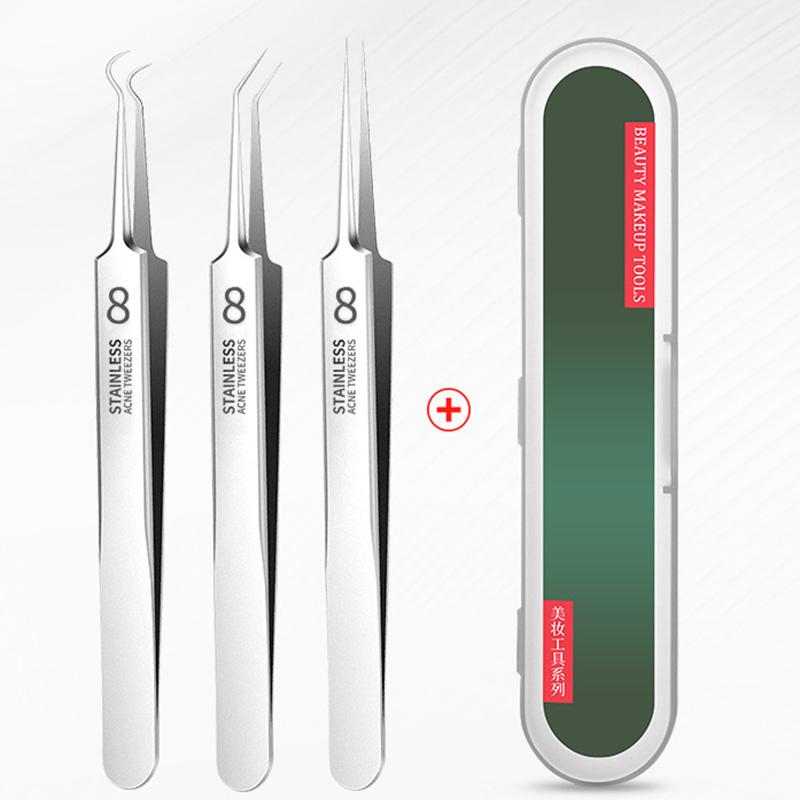 Ultra-Fine Cell Pimples Blackhead Clip Tweezers Beauty Salon Remover Acne Needle Blackhead Deep Cleaner Clip Face Skin Care Tool