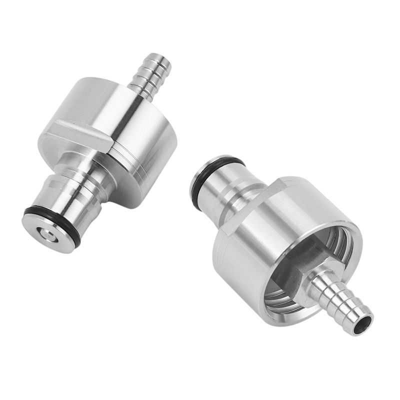 A74E-16Pcs 304 Stainless Steel Carbonation Cap 5/16 Inch Barb, Ball Lock Type, Fit Soft Drink PET Bottles, Homebrew Kegging