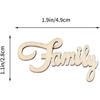 Amosfun 2x1.1'' Wedding Wooden Cutouts Mini Family Wooden Slices Embellishments for DIY Craft Decorations 15pcs