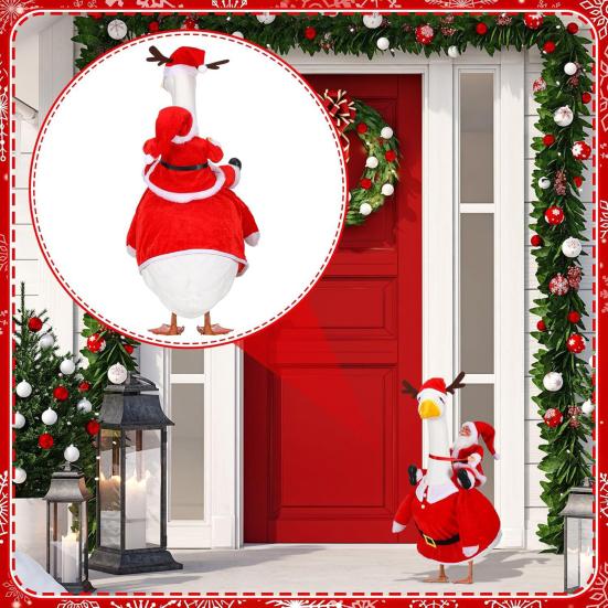 Mrs Claus Goose Outfits for 23 Inch Cement or Plastic
