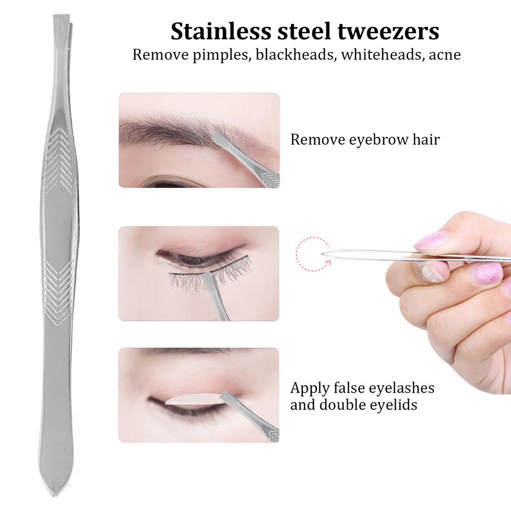Tweezers Blackhead Remover Kit Stainless Steel Hair Ance Removal Pimple Popper Tool Set
