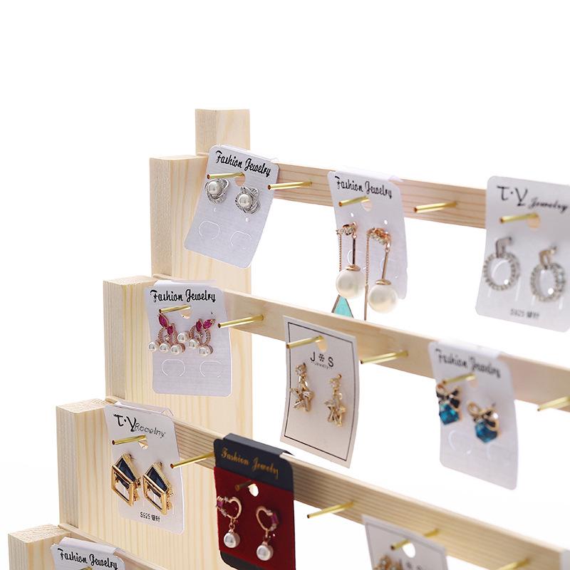 Solid Wood Jewelry Display Stand: Earring, Necklace & Bracelet Organizer.