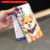 2DFlat Samsung phone case Cherry Blossom Shiba Inu with Bell Bandana Applicable to Galaxy S22 S23 S24 S25ULTRA S26 A12 A13 A14 A15 A16
