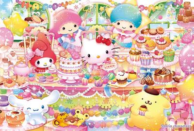 En Beverly Puzzle de 1000 Piezas Fiesta de Dulces Felices x [Hecho en Japón] (49 72) 1000-089